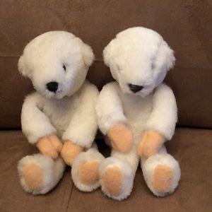 Vintage 1982 polar bear twins North American Bear Co